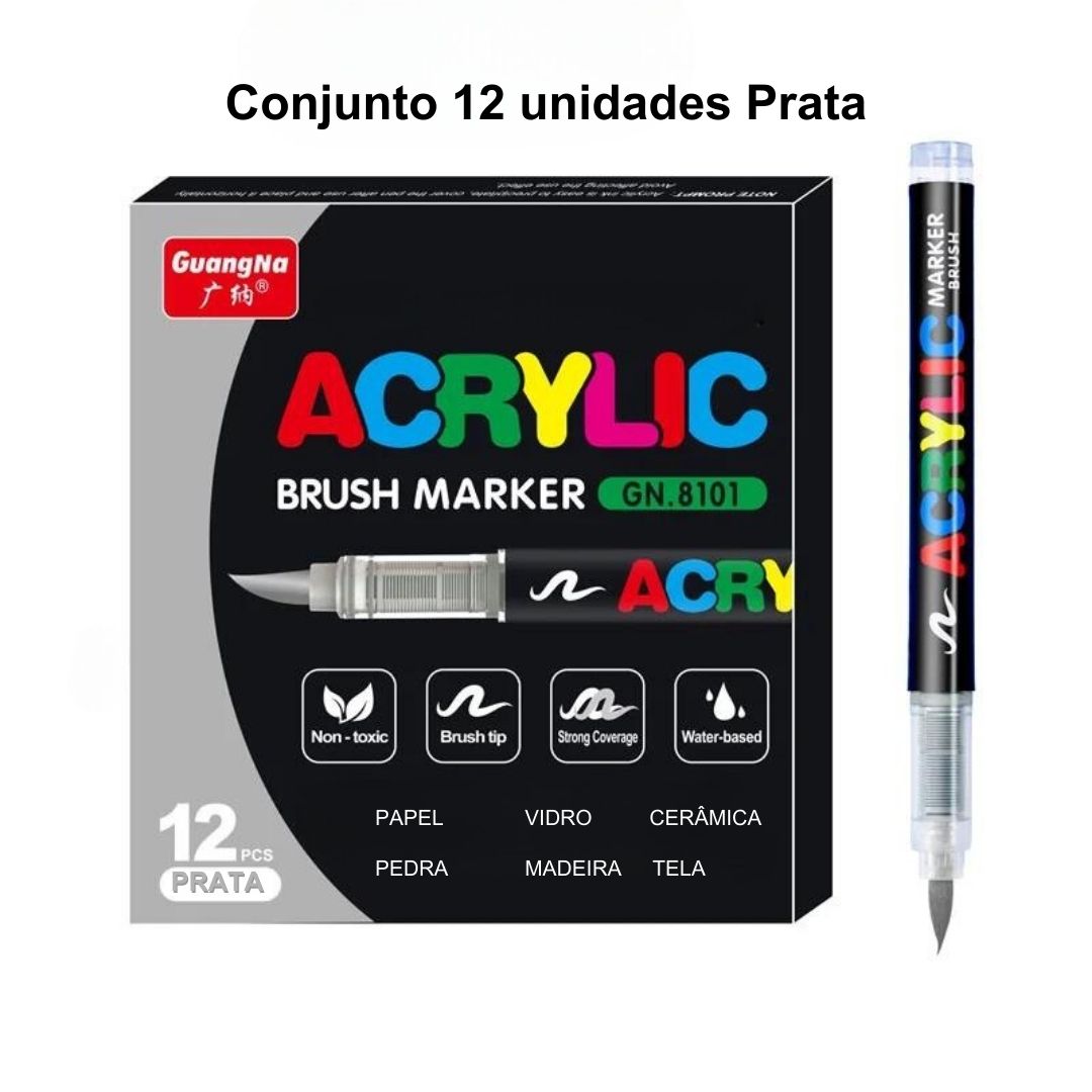 Use essas Canetas Marcadoras Acrílicas para adicionar cor e vida às suas obras de arte! Cada conjunto vem com 12, 24 ou 36 marcadores de arte com ponta macia. Antes de usá-las, agite o corpo da caneta para cima e para baixo para garantir tinta suficiente e cores intensas. Não esqueça de fechar bem a tampa para proteger a ponta e prolongar a vida útil da caneta. Após usar, guarde-as horizontalmente para evitar que a tinta seque. Liberte sua criatividade com estas incríveis canetas!