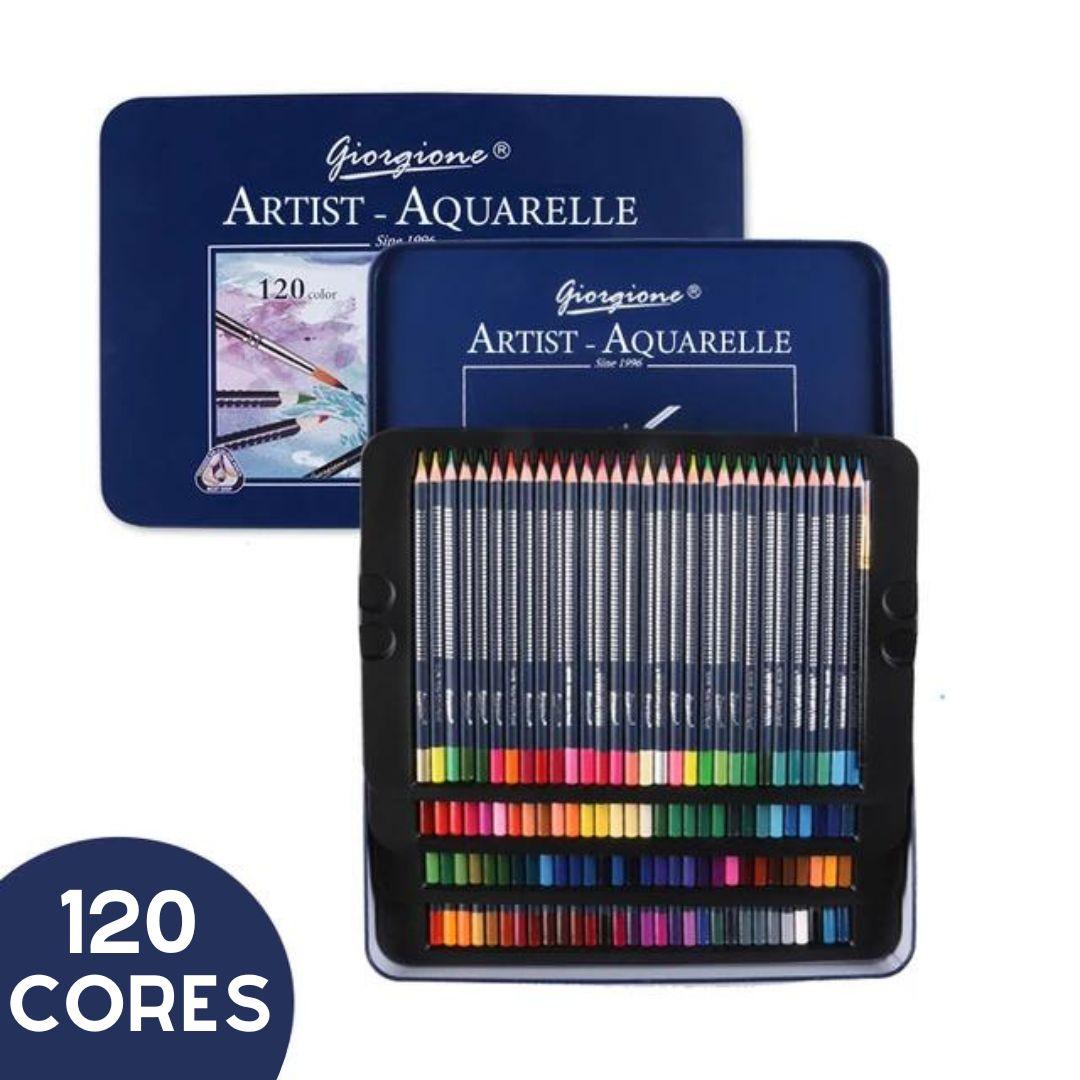 Cores Vibrantes e Profundas Aplicação Macia e Lisa Qualidade Premium em Cada Pincelada Conjunto Profissional de Lápis Aquarela Tamanho Ideal: 17,5 cm/7 polegadas Lápis Aquarela Profissional Cores Vibrantes Aplicação Macia Diâmetro de 3.0mm 17,5 cm/7 Polegadas