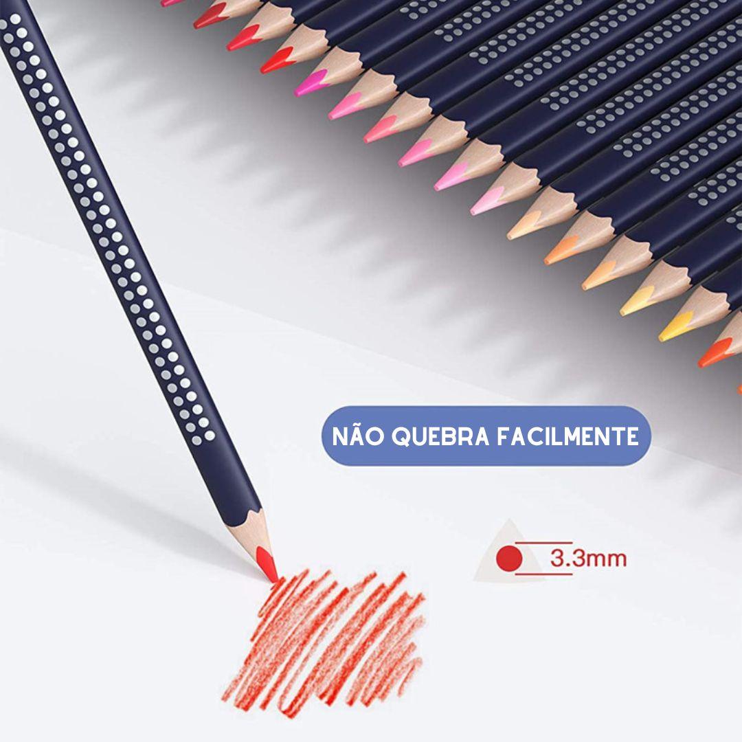 Cores Vibrantes e Profundas Aplicação Macia e Lisa Qualidade Premium em Cada Pincelada Conjunto Profissional de Lápis Aquarela Tamanho Ideal: 17,5 cm/7 polegadas Lápis Aquarela Profissional Cores Vibrantes Aplicação Macia Diâmetro de 3.0mm 17,5 cm/7 Polegadas