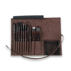 Conjunto de pincéis para aquarela Pincéis de náilon para pintura Pincéis ergonômicos para artistas Pincéis de cabelo misto Pincéis de pintura com cabo de madeira, Conjunto de pincéis para aquarela Pincéis de náilon para pintura Pincéis ergonômicos para artistas Pincéis de cabelo misto Pincéis de pintura com cabo de madeira