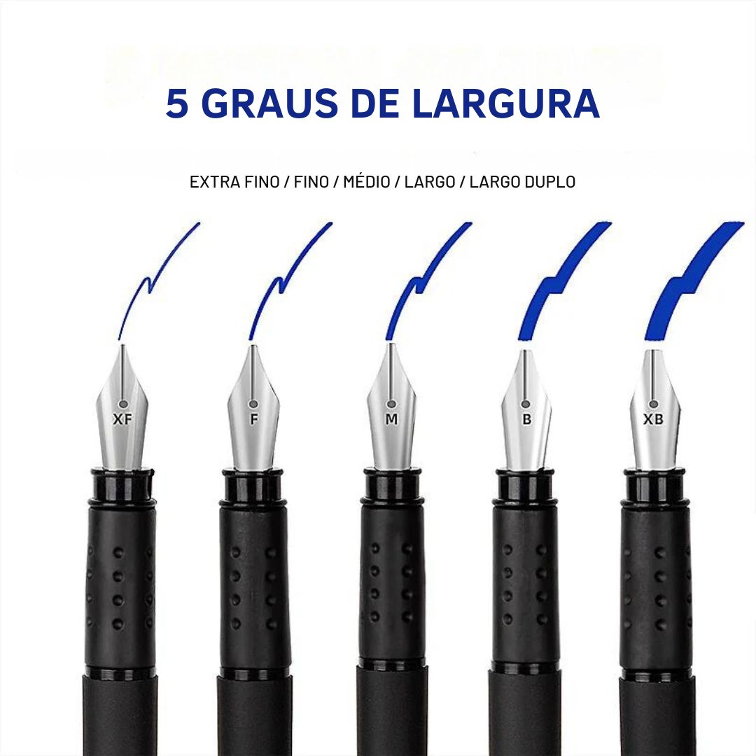 Conjunto de Canetas para Caligrafia 25 peças, contém tudo o que é necessário para criar uma escrita caligráfica impressionante! Incluindo canetas, pontas de diferentes tamanhos e cartuchos de tinta, este conjunto irá ajudá-lo a aprimorar suas habilidades e dominar vários estilos de letras. É perfeito para aspirantes a escritores, artistas, estudantes e profissionais dedicados à arte da caligrafia.