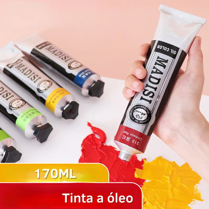 Tinta a óleo para artistas
Tinta a óleo de alta qualidade
Tinta a óleo para tela
Tinta a óleo para vidro
Tinta artística de 170ml
Tintas a óleo profissionais
Tubo de tinta a óleo grande Tinta a Óleo de Alta Qualidade para Artistas, embalada em um tubo de alumínio de 170ml. Ideal para uso em tela, vidro, papel e outras superfícies artísticas. Oferece cores vibrantes, secagem lenta e cobertura uniforme. Perfeita para artistas profissionais e amadores que buscam explorar diversas técnicas de pintura