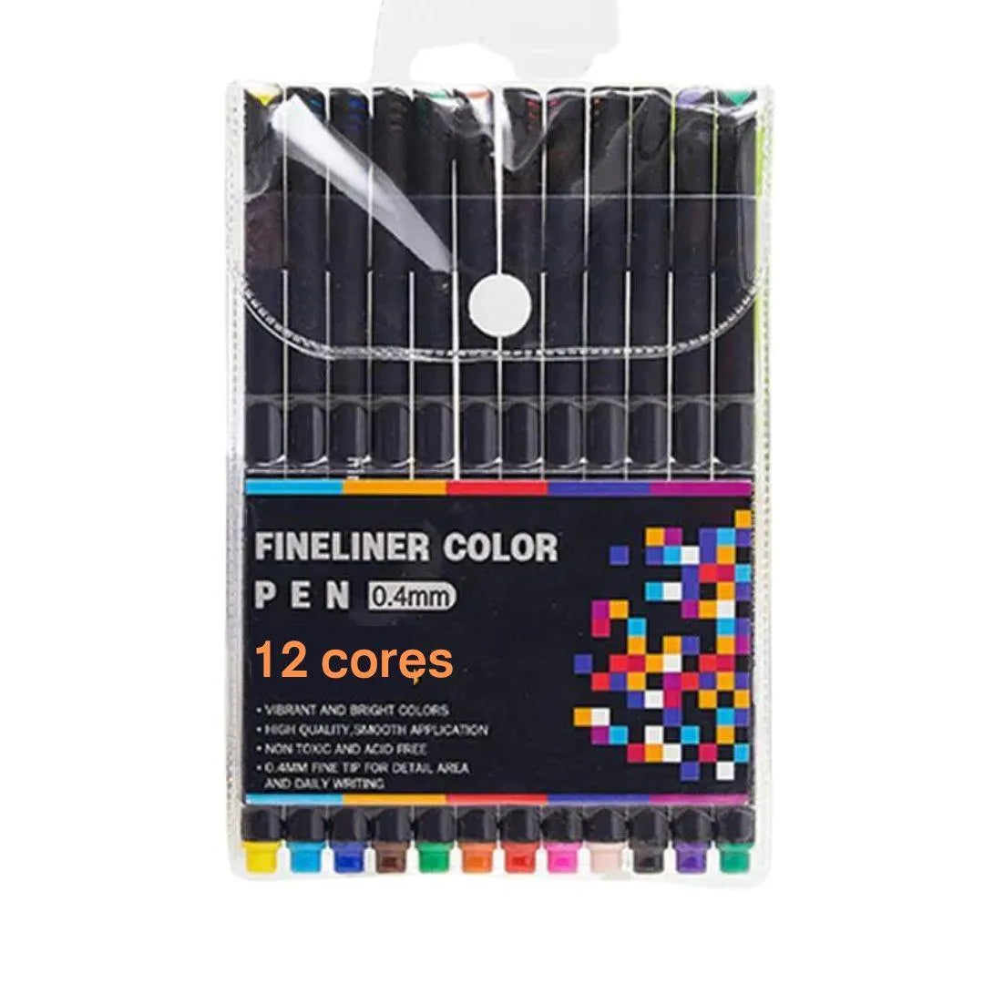 Caneta fine liner Caneta de ponta fina 0,4 mm Caneta para desenho e pintura Caneta com tinta à base de água Caneta de cores vibrantes, Caneta fine liner Caneta de ponta fina 0,4 mm Caneta para desenho e pintura Caneta com tinta à base de água Caneta de cores vibrantes