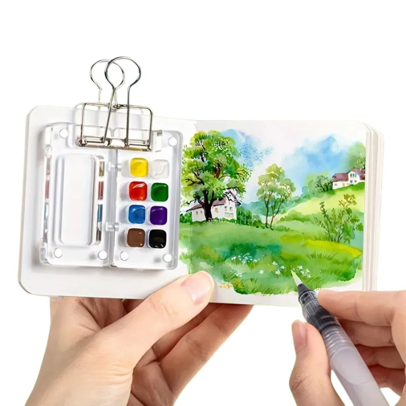 Paleta de aquarela portátil
Paleta acrílica compacta
Estojo para tinta de aquarela
Ferramentas de pintura ao ar livre
Paleta magnética para aquarela
Conjunto de pintura portátil Mini Paleta de Aquarela Acrílica Portátil, com design compacto e fecho magnético. Disponível em versões com 8 ou 15 compartimentos, perfeita para pinturas ao ar livre. Feita de acrílico durável, fácil de transportar e limpar. Ideal para artistas, estudantes de arte e entusiastas da pintura.