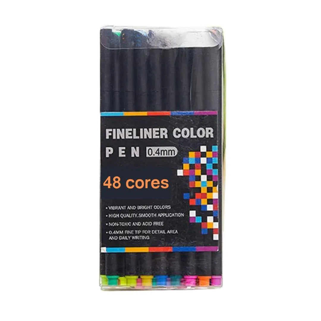 Caneta fine liner Caneta de ponta fina 0,4 mm Caneta para desenho e pintura Caneta com tinta à base de água Caneta de cores vibrantes, Caneta fine liner Caneta de ponta fina 0,4 mm Caneta para desenho e pintura Caneta com tinta à base de água Caneta de cores vibrantes